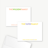 Colorful Family Plus Flat Card Set